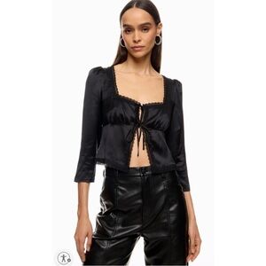 NWT Lucinda black silk top